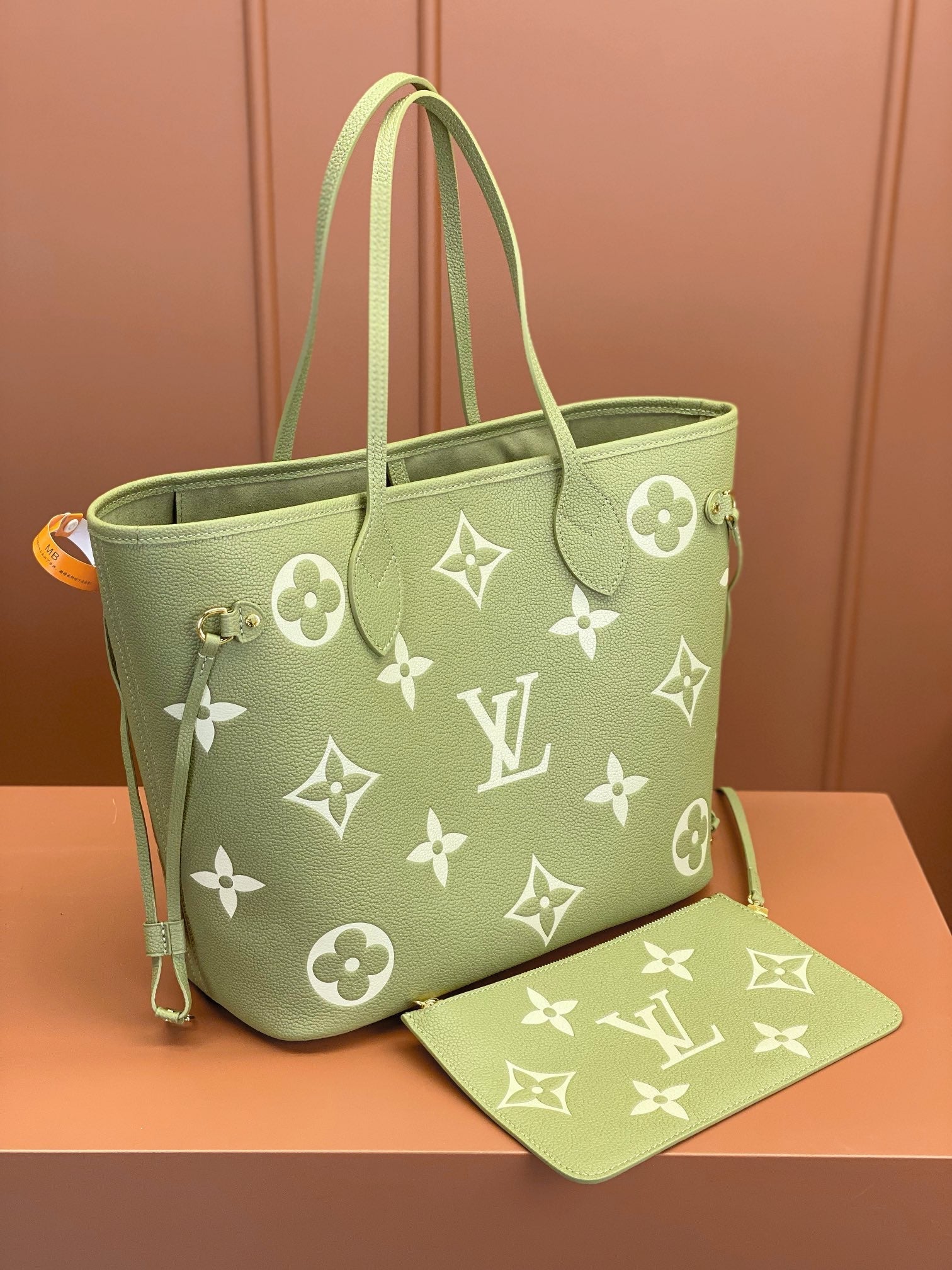 0528 Neverfull MM Monogram Empreinte Leather 0528 Neverfull MM Monogram Empreinte Leather