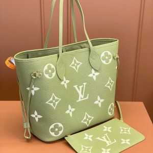 0528 Neverfull MM Monogram Empreinte Leather