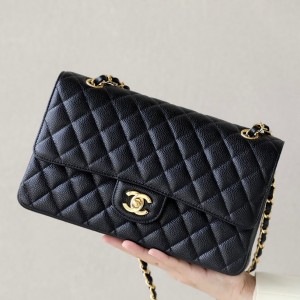 0528 Medium Classic Handbag Grained Calfskin