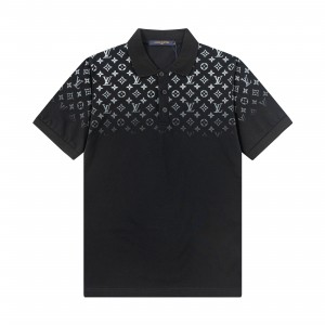 New gradient print polo shirt