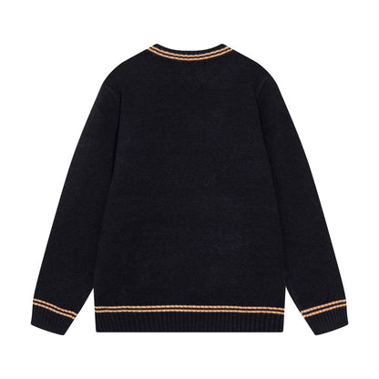 0818 New autumn and winter color matching sweater 0818 New autumn and winter color matching sweater