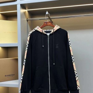 Classic striped hooded cardigan