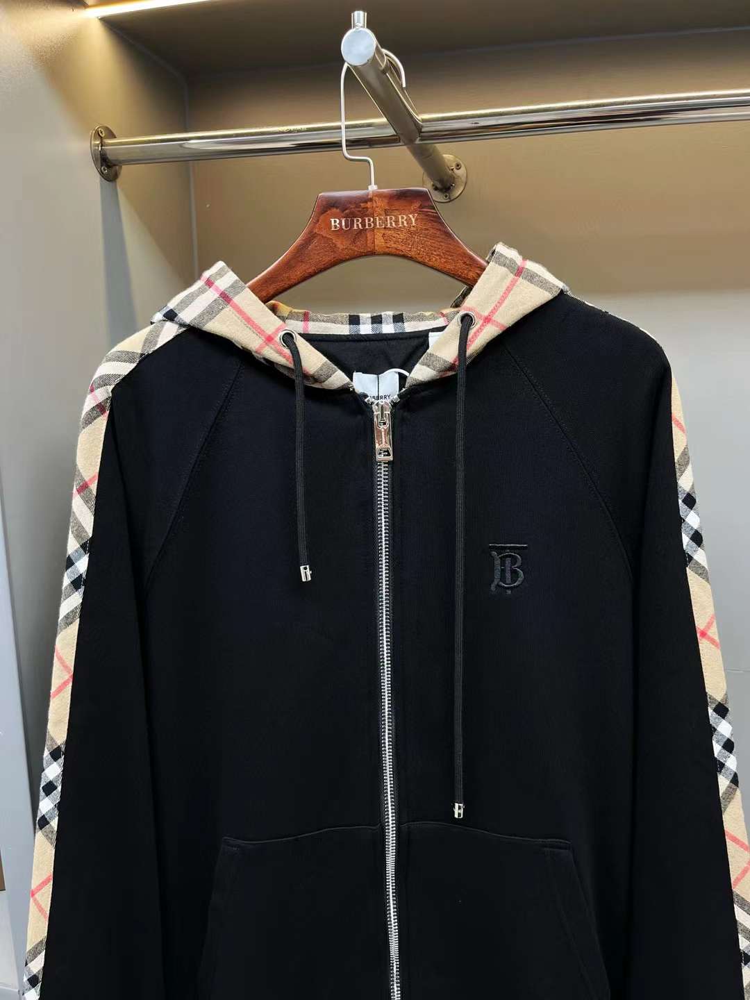 Classic striped hooded cardigan Classic striped hooded cardigan