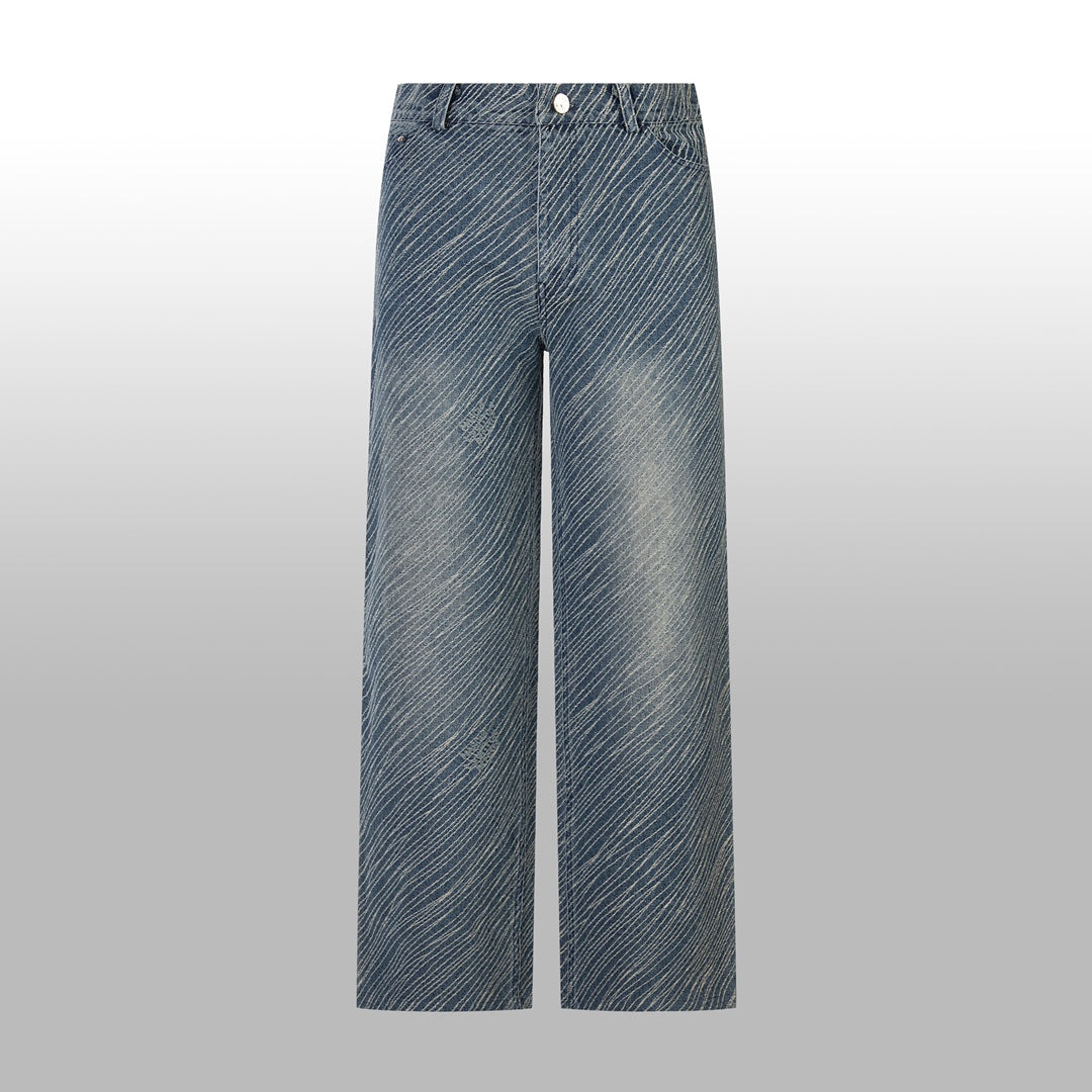 1014 High quality jacquard heavy wash denim 1014 High quality jacquard heavy wash denim