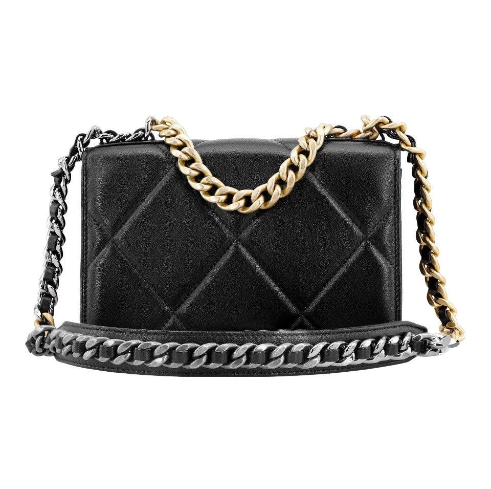 0528 Wallet on Chain WOC black Lambskin 0528 Wallet on Chain WOC black Lambskin