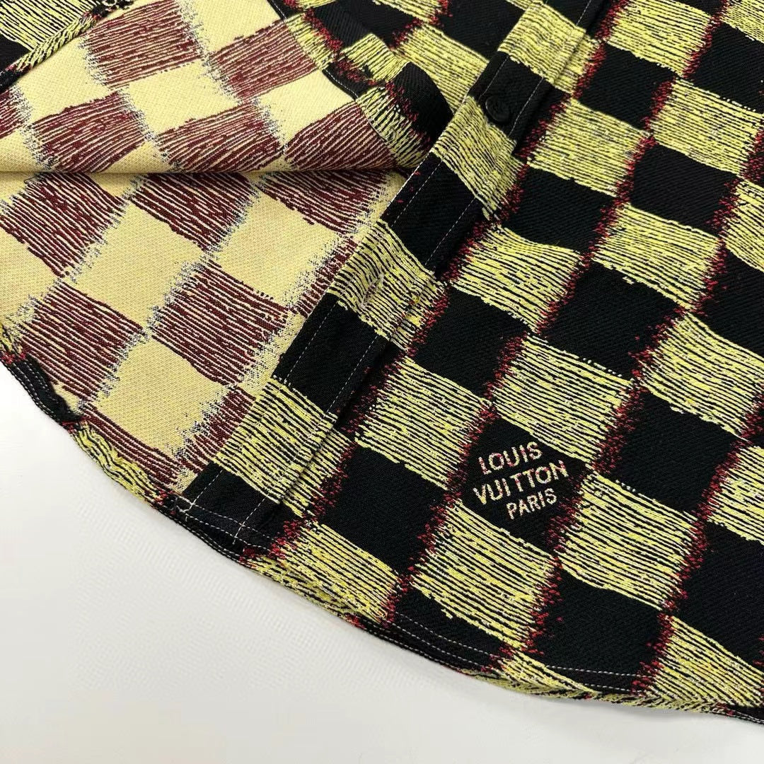 0528 Chess and card trend denim trendy brand retro jacket plaid shirt 0528 Chess and card trend denim trendy brand retro jacket plaid shirt