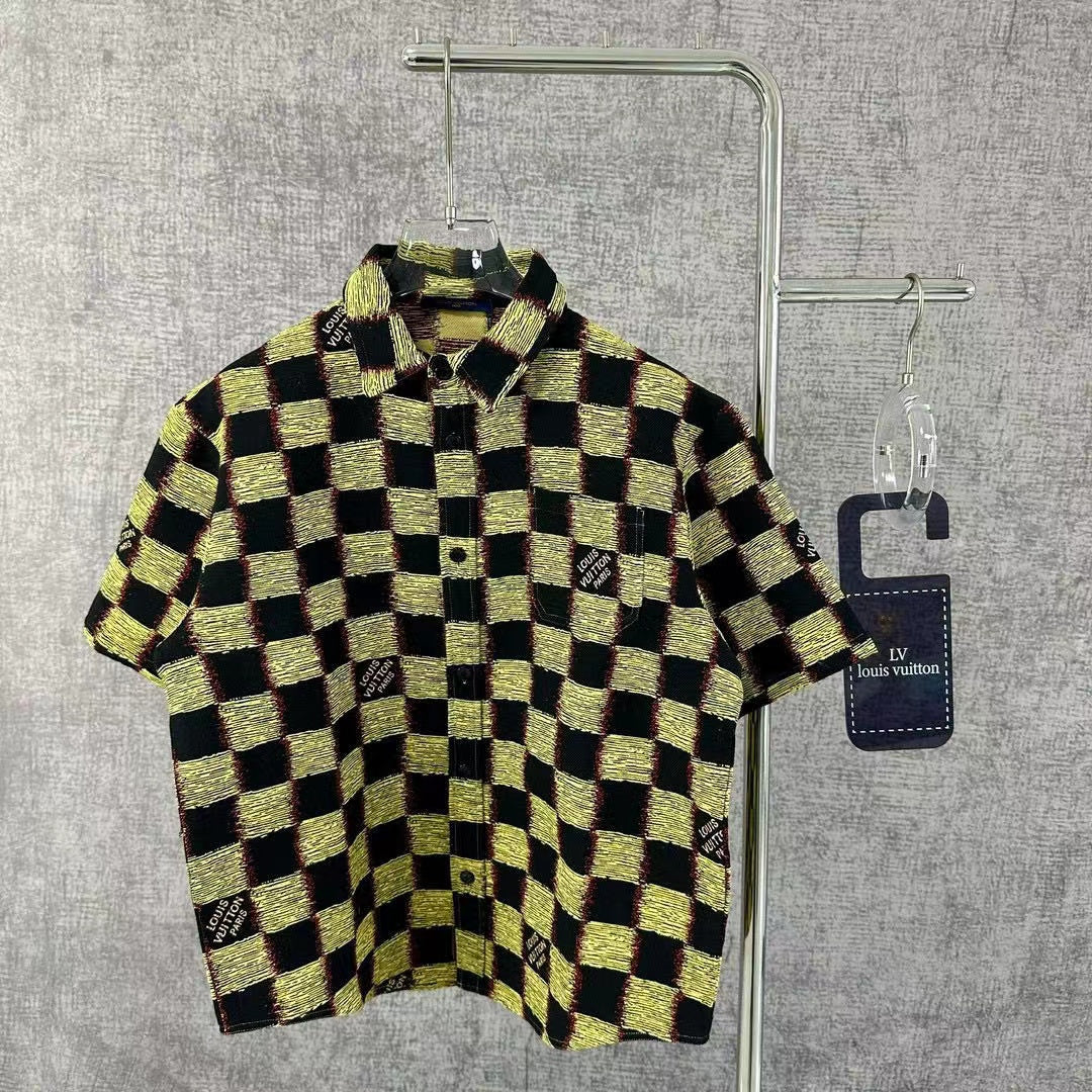 0528 Chess and card trend denim trendy brand retro jacket plaid shirt 0528 Chess and card trend denim trendy brand retro jacket plaid shirt