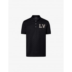 0528 L's Brand-embroidered short-sleeve cotton polo shirt