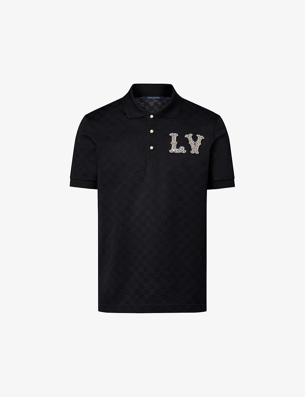 0528 L's Brand-embroidered short-sleeve cotton polo shirt 0528 L's Brand-embroidered short-sleeve cotton polo shirt
