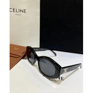 0528 Polygonal black silver glasses