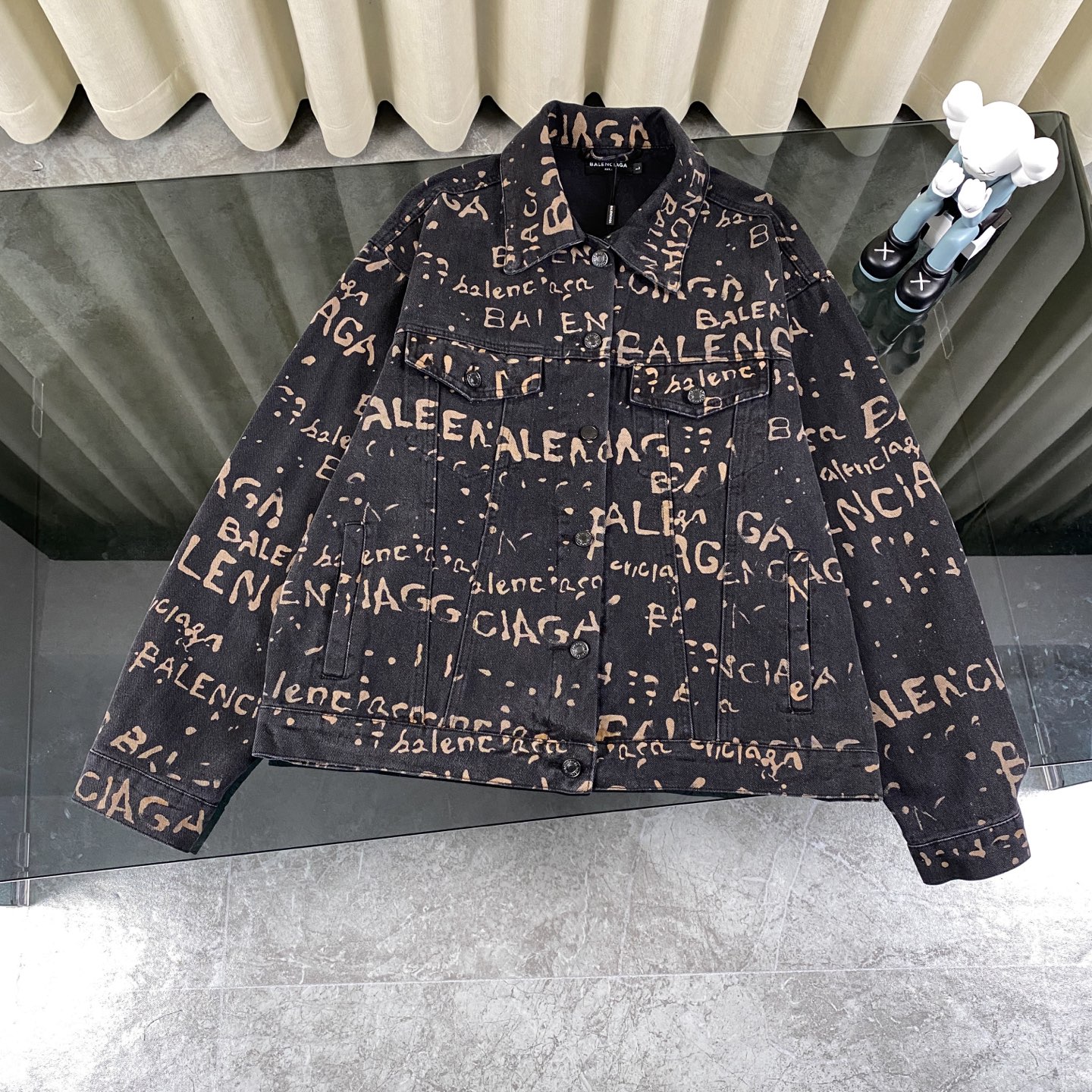 Classic full print letter wash jacket Classic full print letter wash jacket