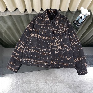 Classic full print letter wash jacket