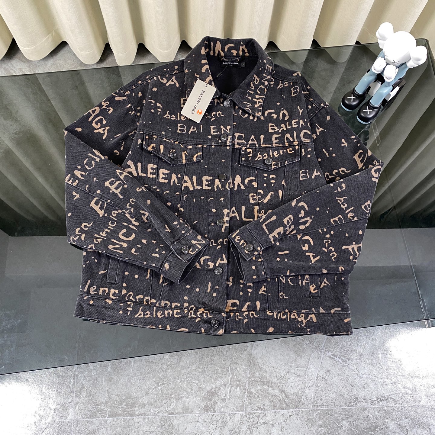 Classic full print letter wash jacket Classic full print letter wash jacket
