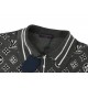 Classic jacquard knit lapel short sleeve Classic jacquard knit lapel short sleeve