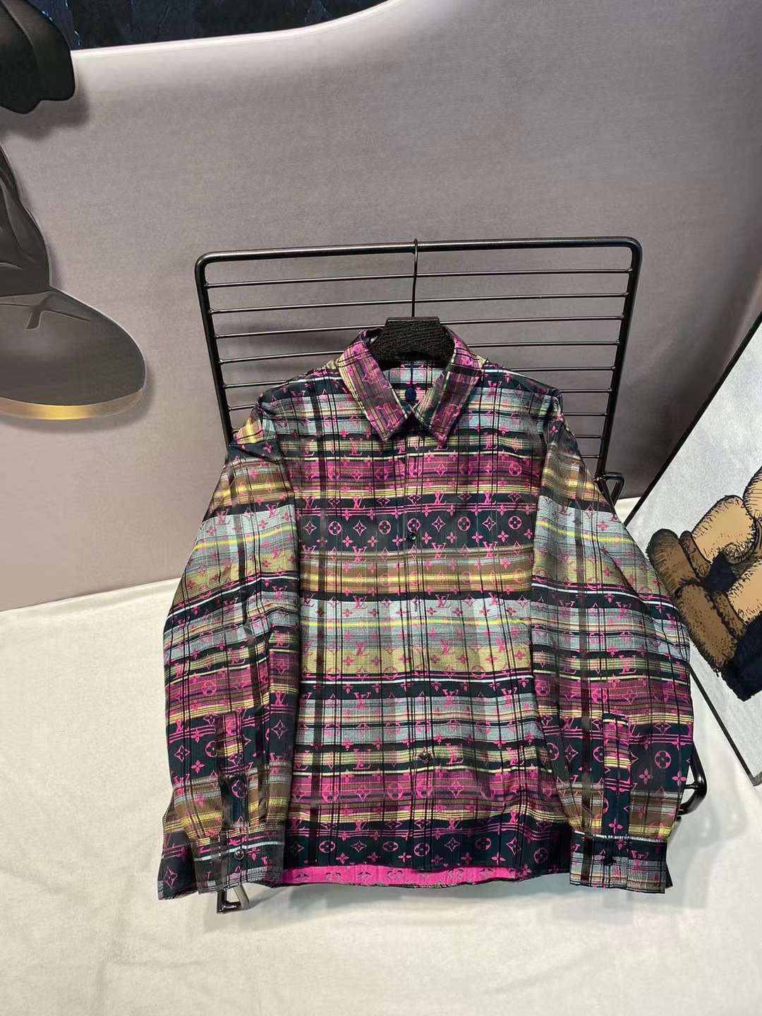 Multi-color mixed design shirt jacket Multi-color mixed design shirt jacket