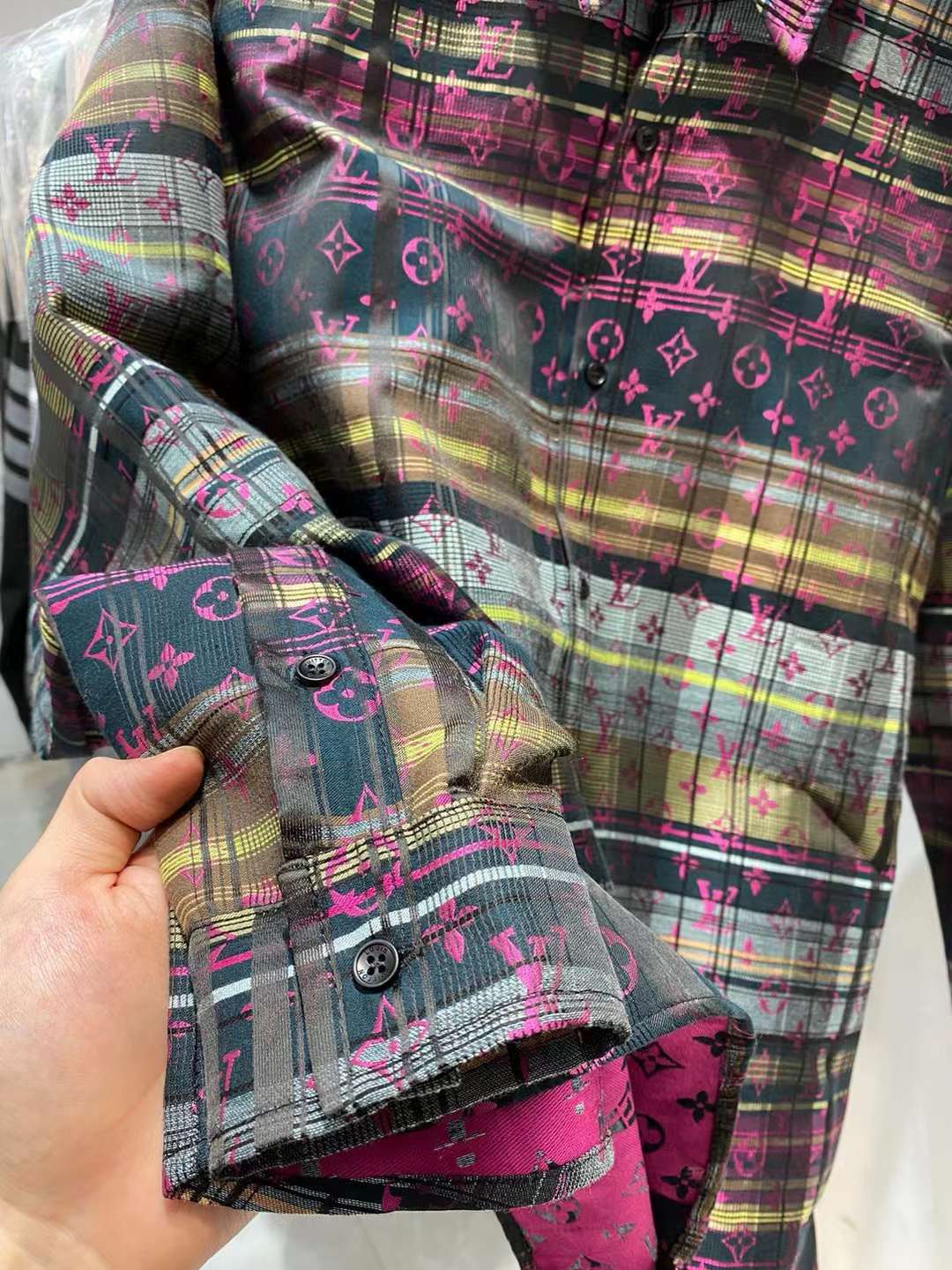 Multi-color mixed design shirt jacket Multi-color mixed design shirt jacket