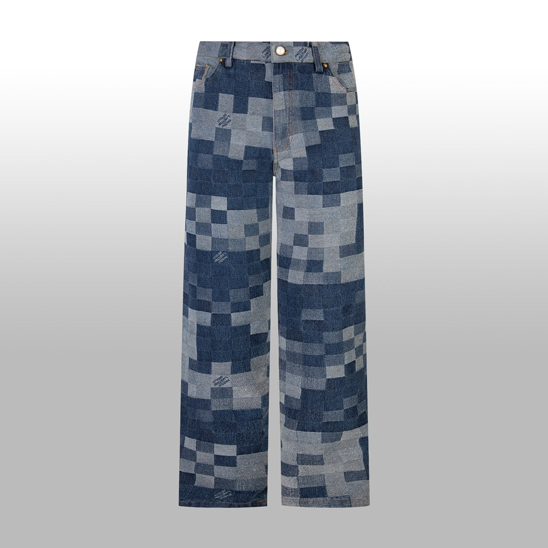 1014 High quality jacquard heavy wash denim pant 1014 High quality jacquard heavy wash denim pant