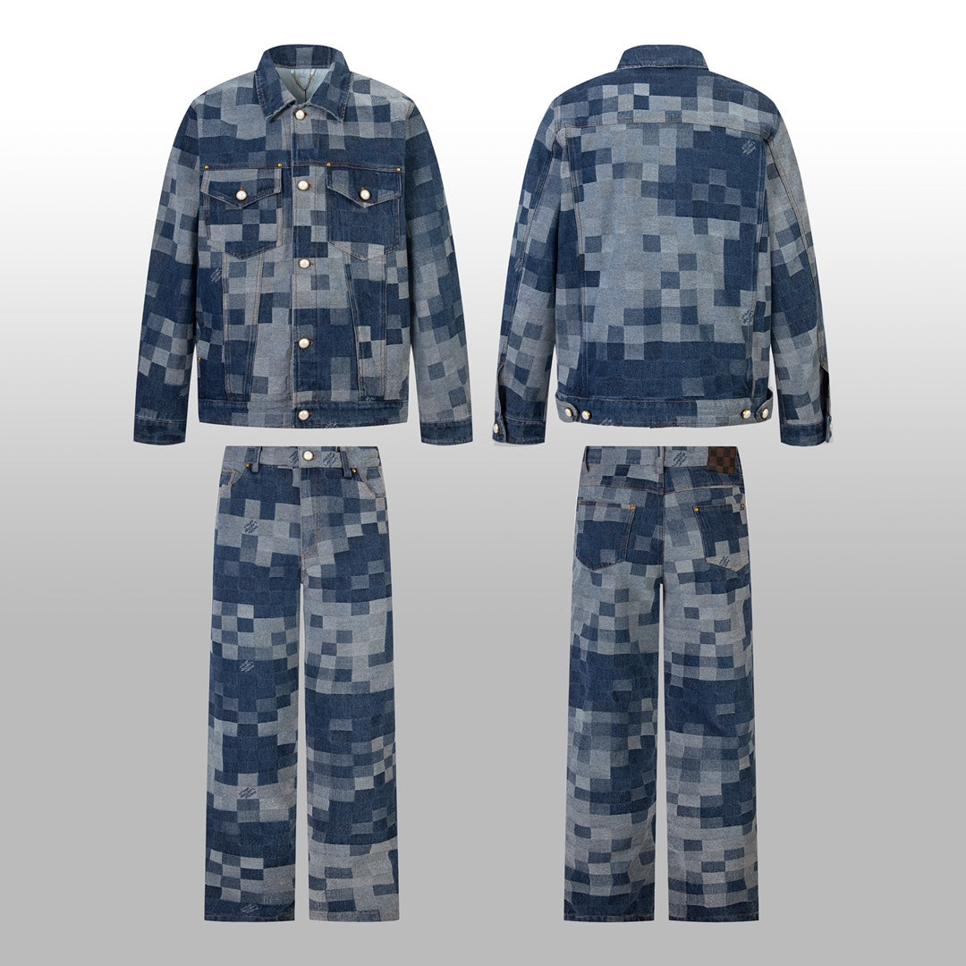 1014 High quality jacquard heavy wash denim pant 1014 High quality jacquard heavy wash denim pant
