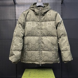 1021 New jacquard hooded down jacket