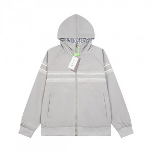 1014 Reversible blend zip-up jacket