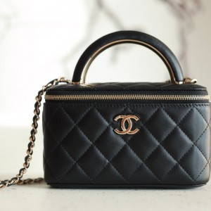 0528 Classic long box Vanity Case black