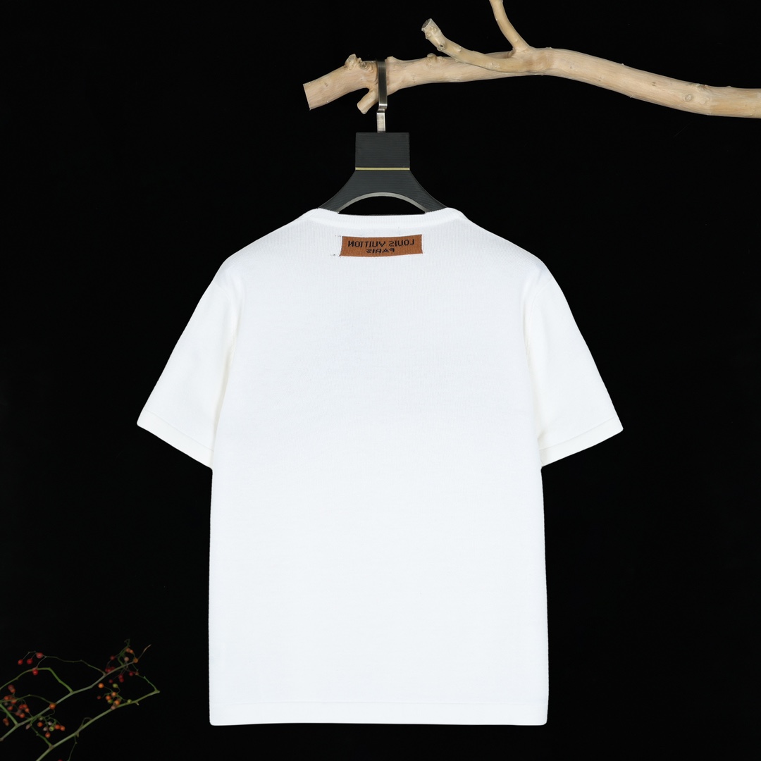 Classic jacquard knit lapel short sleeve shirt Classic jacquard knit lapel short sleeve shirt