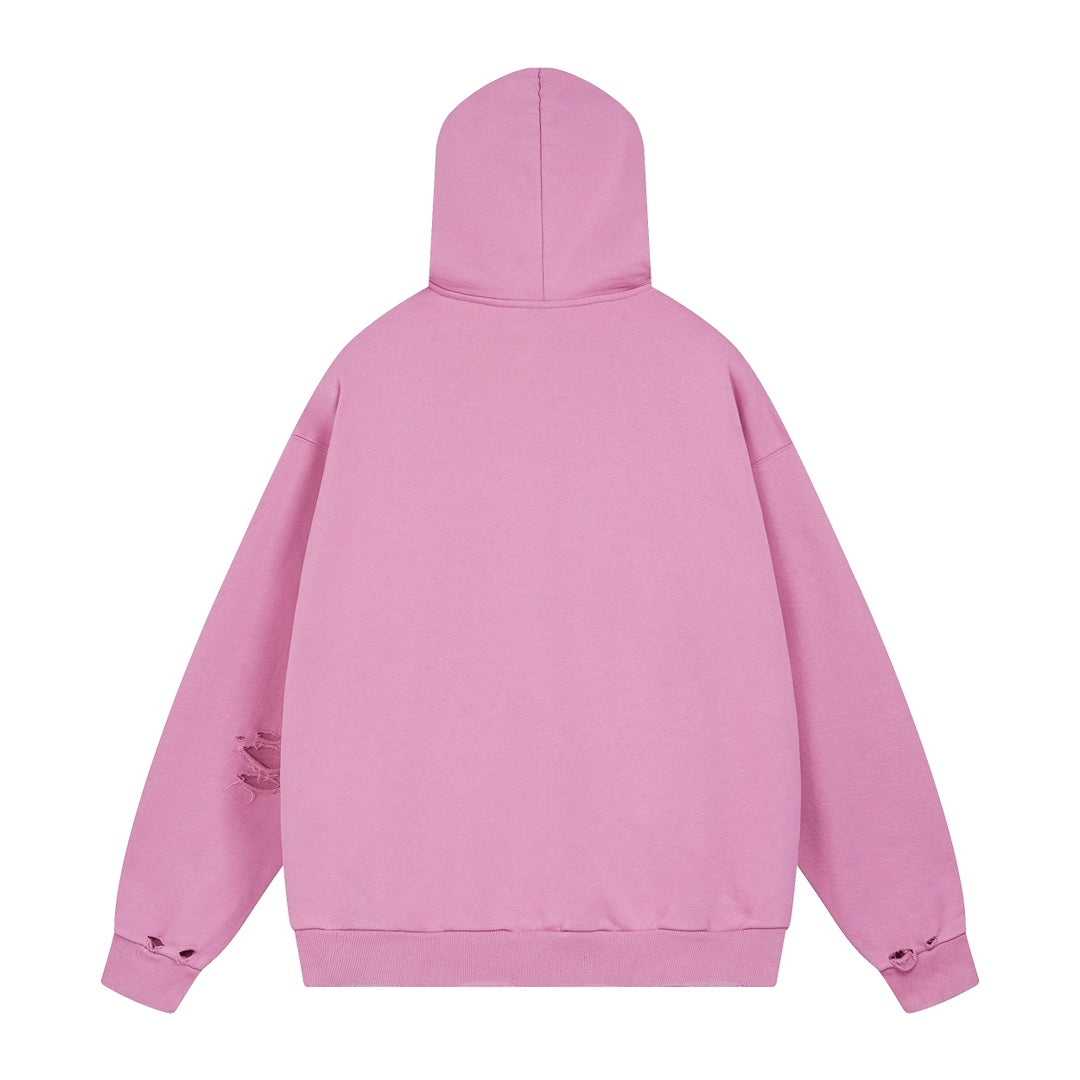 1021 New tower direct spray white ink gradient color printing washed and ground to make old hoodie 1021 New tower direct spray white ink gradient color printing washed and ground to make old hoodie