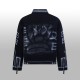 1014 High quality picture shot graffiti dark denim jacket 1014 High quality picture shot graffiti dark denim jacket