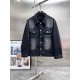 Heavy process limited edition runway fleece denim jacket Heavy process limited edition runway fleece denim jacket