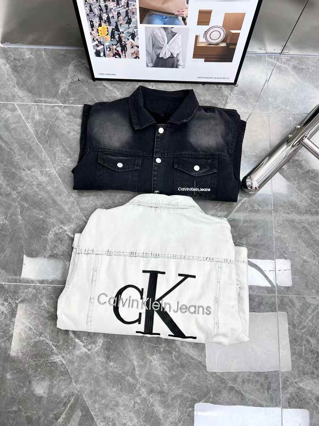 Heavy process limited edition runway fleece denim jacket Heavy process limited edition runway fleece denim jacket