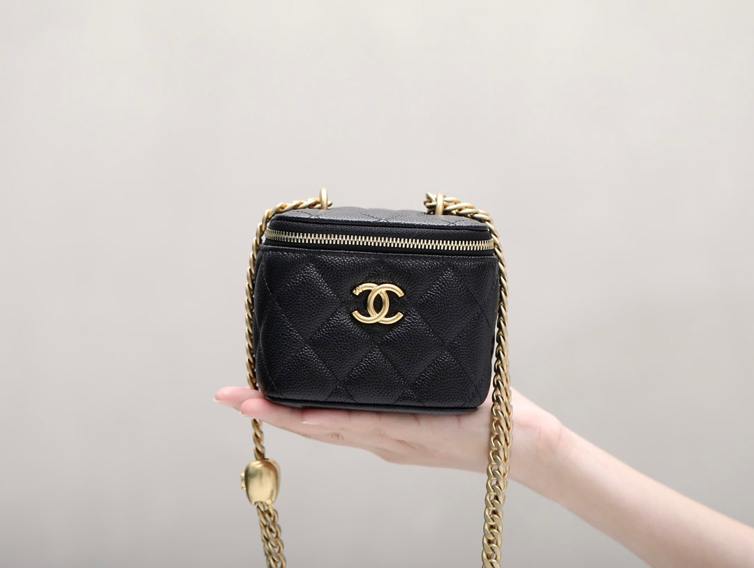 0528 Black handle small card holder mini handle chain bag 0528 Black handle small card holder mini handle chain bag
