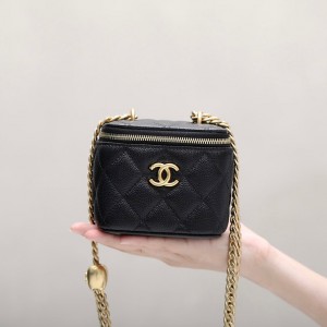 0528 Black handle small card holder mini handle chain bag