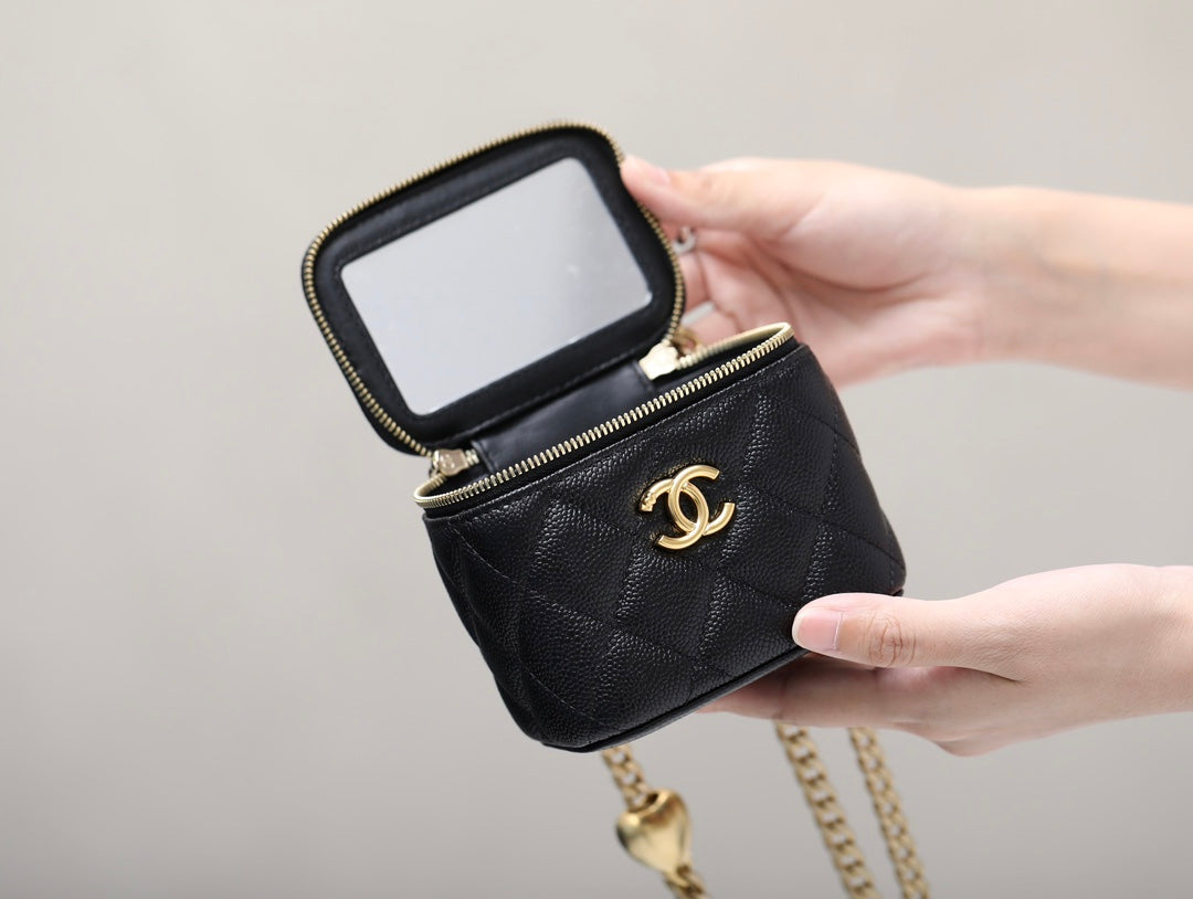 0528 Black handle small card holder mini handle chain bag 0528 Black handle small card holder mini handle chain bag