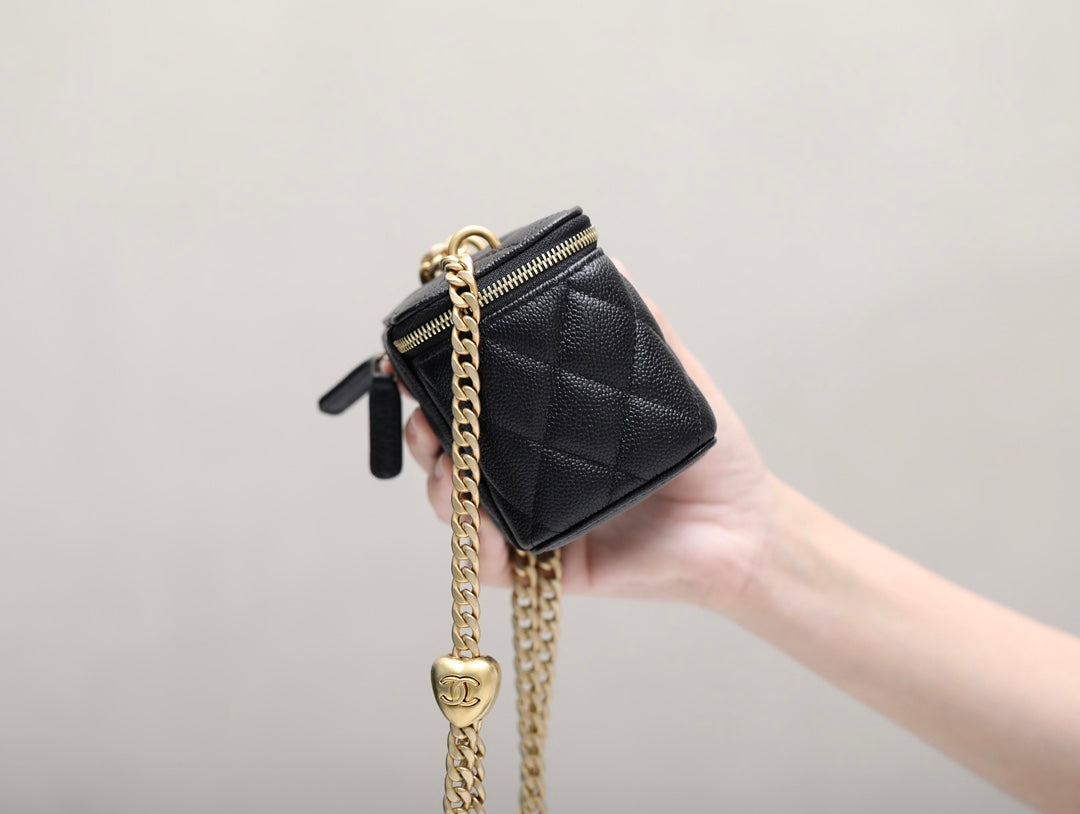 0528 Black handle small card holder mini handle chain bag 0528 Black handle small card holder mini handle chain bag