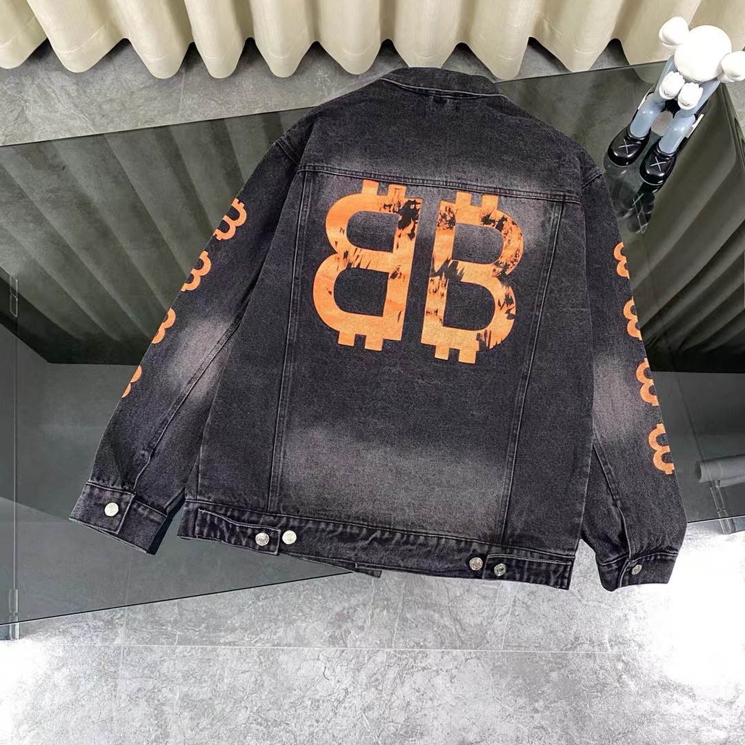 Light luxury double B print denim jacket Light luxury double B print denim jacket
