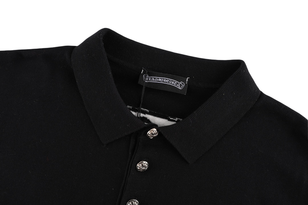 High-end knit lapel short sleeve shirt High-end knit lapel short sleeve shirt