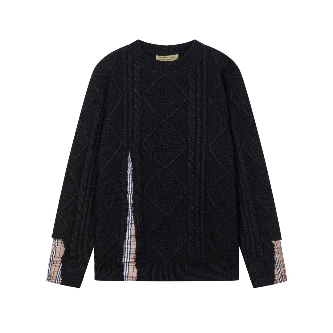 1021 New black patchwork sweater 1021 New black patchwork sweater