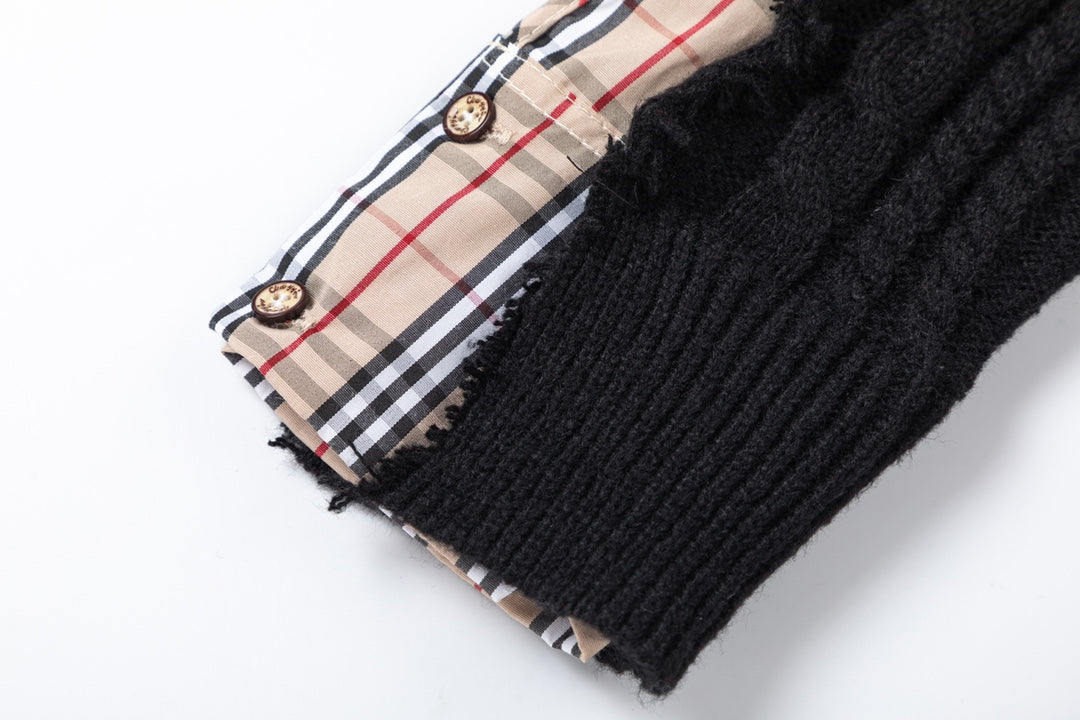 1021 New black patchwork sweater 1021 New black patchwork sweater
