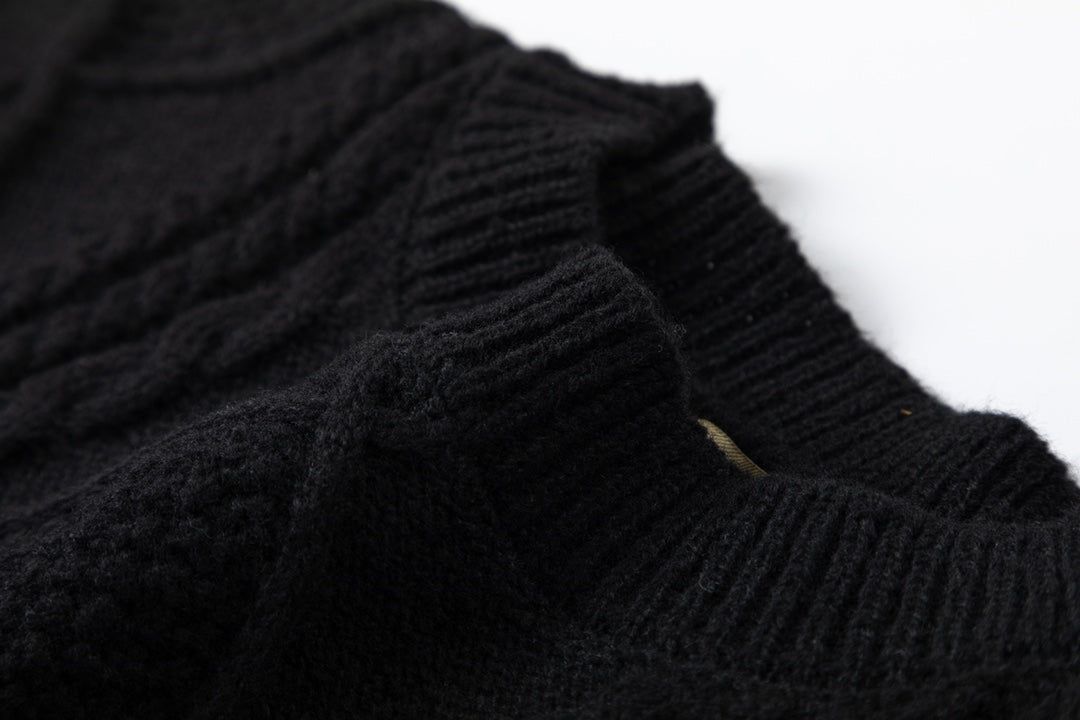 1021 New black patchwork sweater 1021 New black patchwork sweater