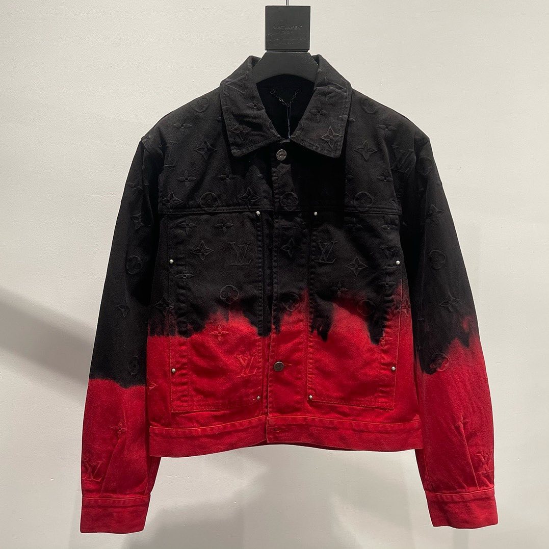 Volcanic red matching denim jacket Volcanic red matching denim jacket