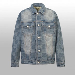 1014 High quality jacquard heavy wash jacket