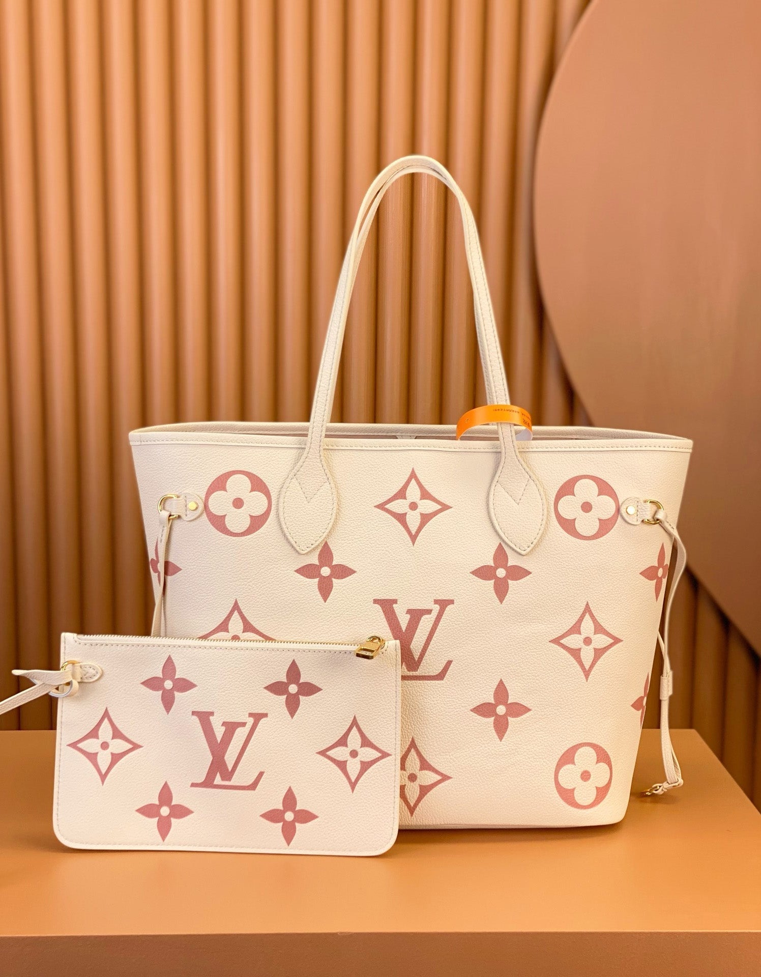 0528 Neverfull MM Monogram Empreinte Leather 0528 Neverfull MM Monogram Empreinte Leather