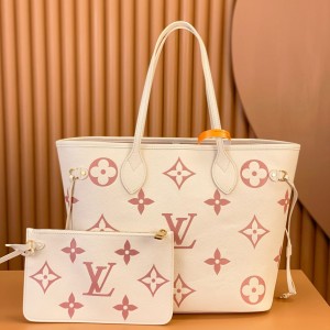 0528 Neverfull MM Monogram Empreinte Leather