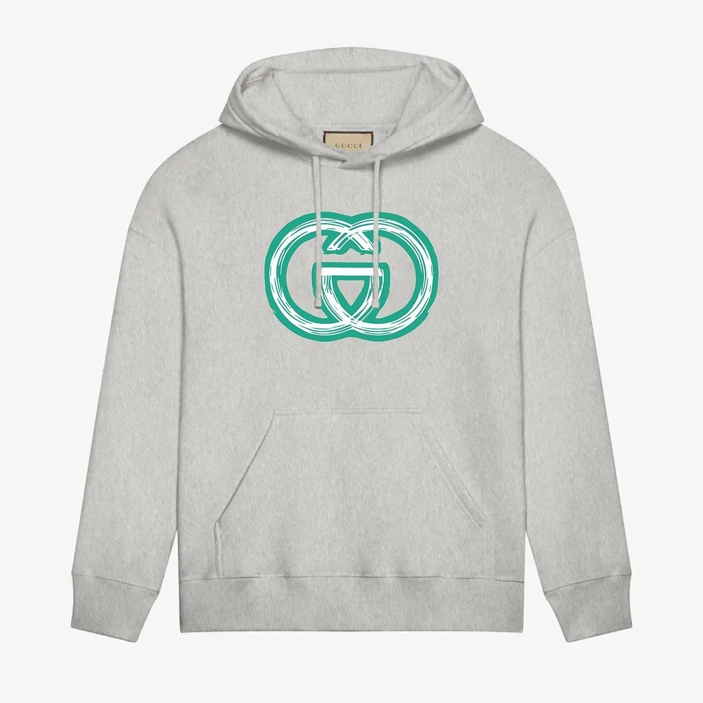 Green Classic Print Hoodie Green Classic Print Hoodie