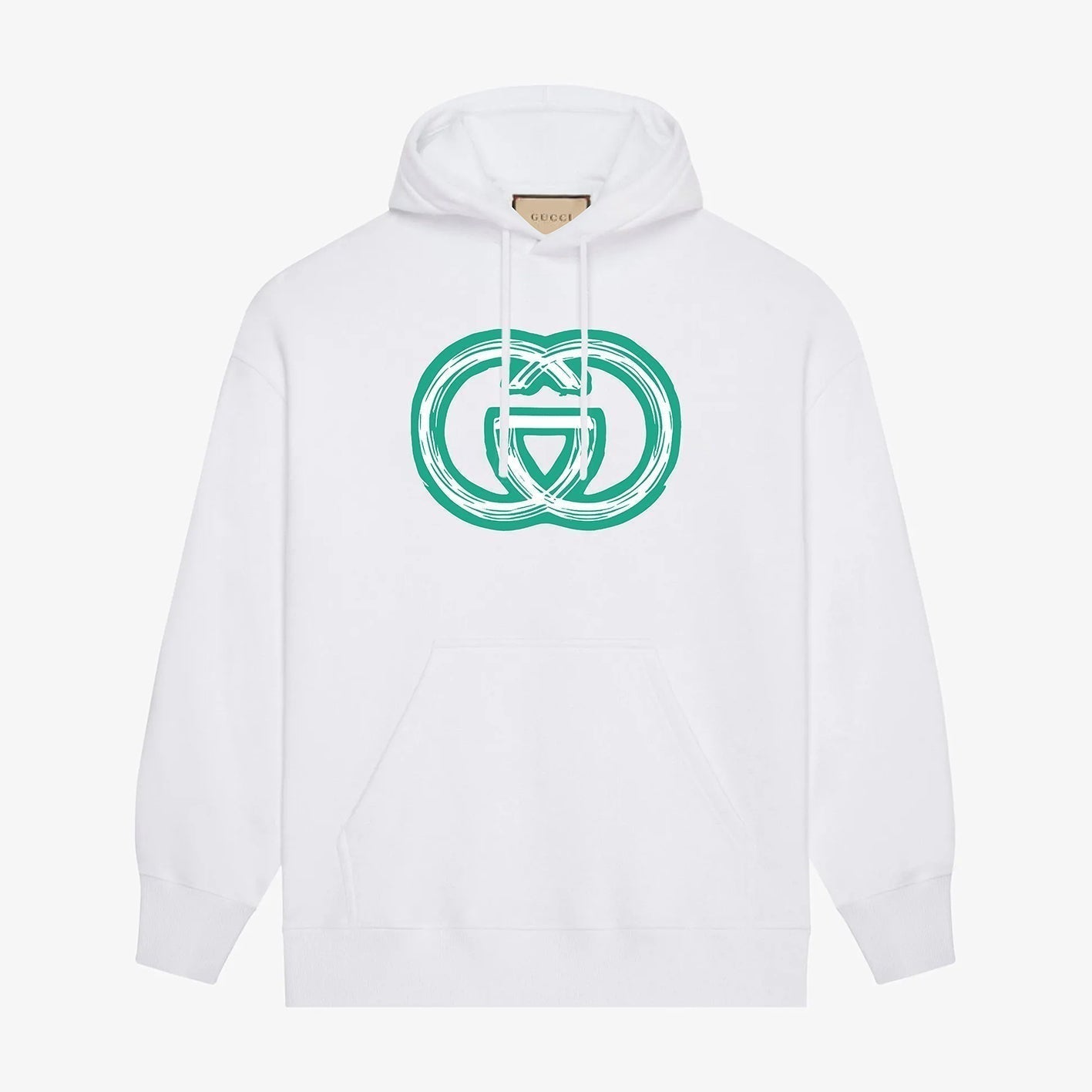 Green Classic Print Hoodie Green Classic Print Hoodie