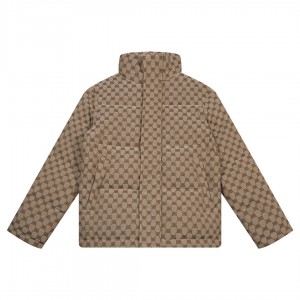 1021 New jacquard fabric down jacket