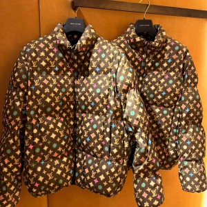 Polka dot color matching fashion cotton padded coat