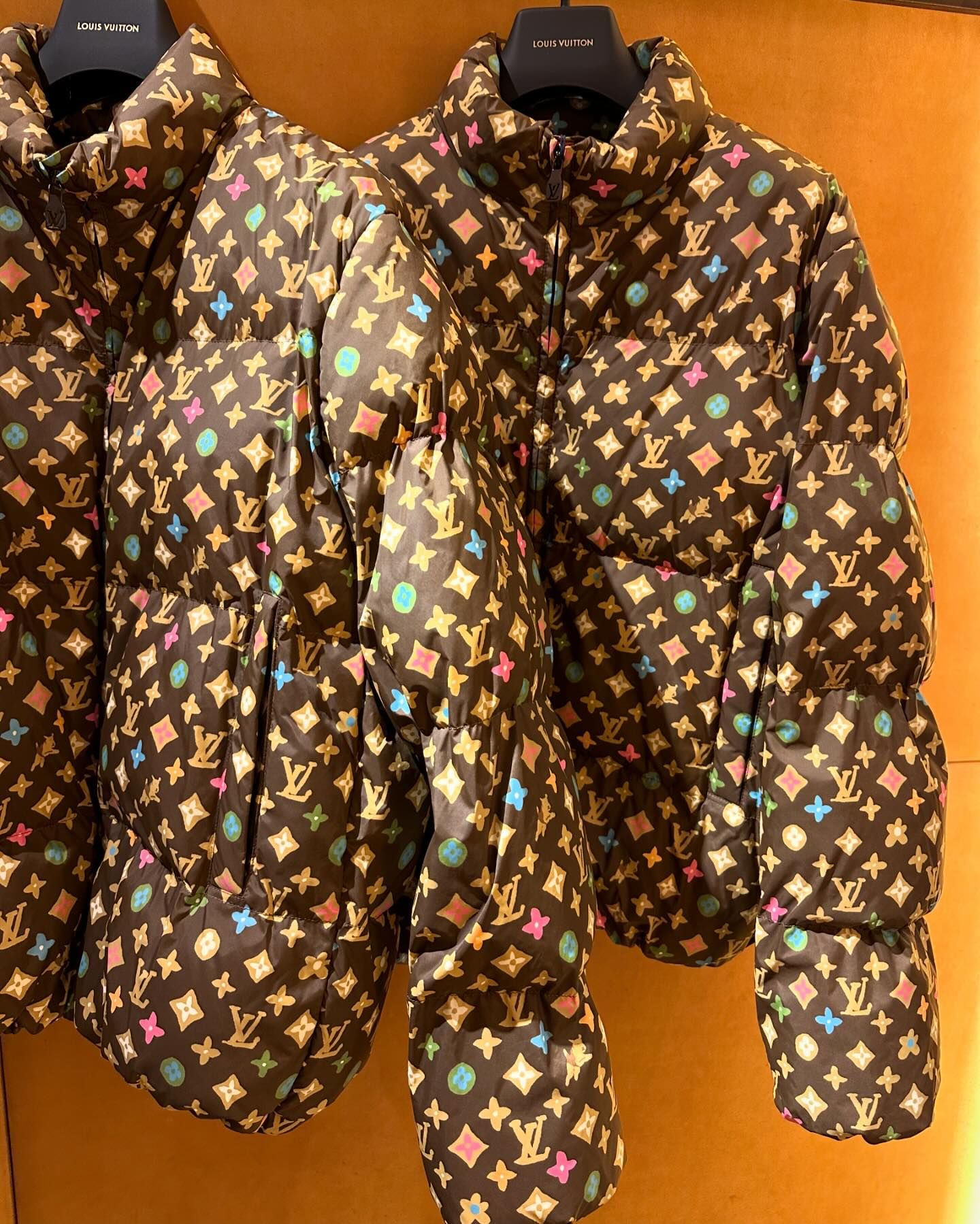 Polka dot color matching fashion cotton padded coat Polka dot color matching fashion cotton padded coat