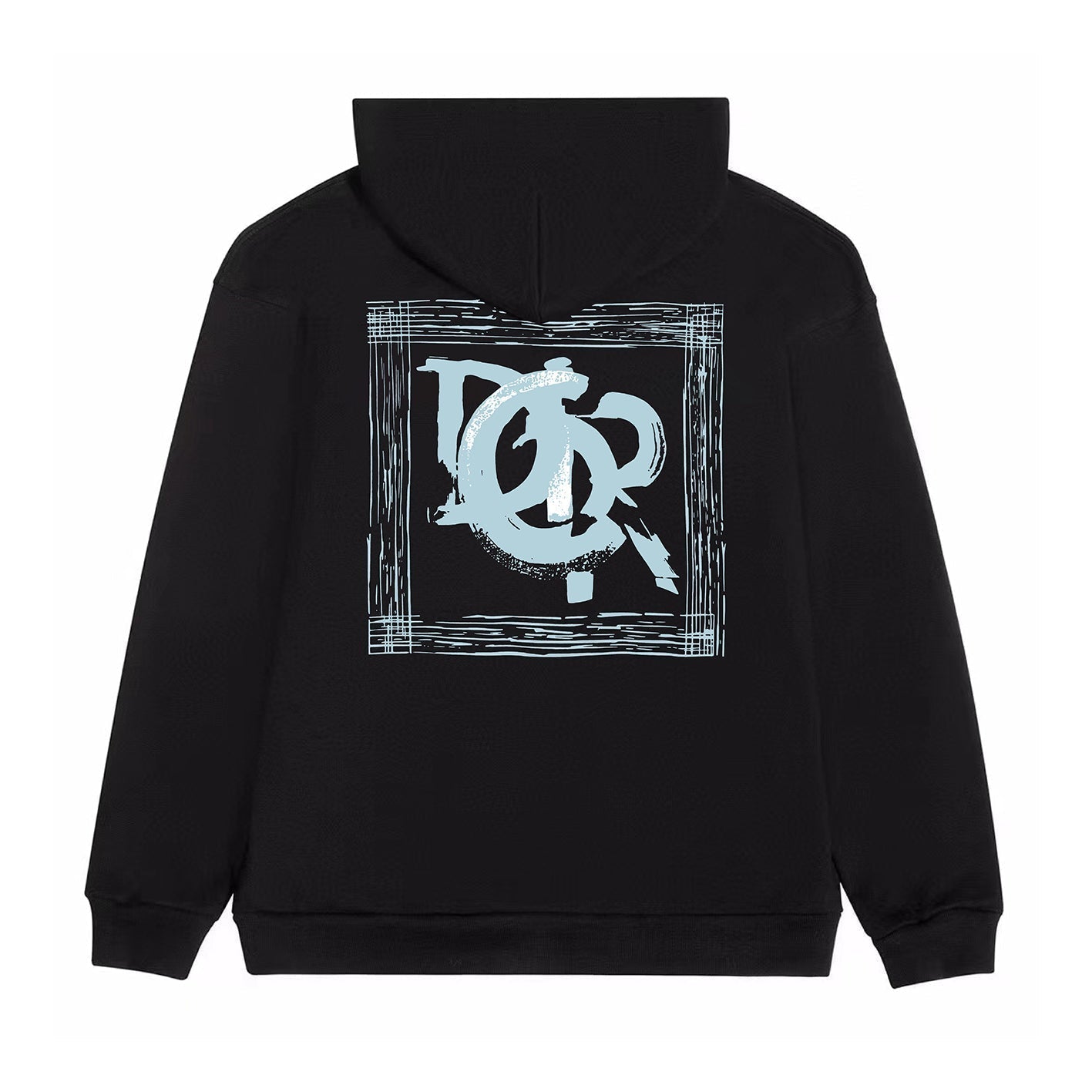 Square Blue Print Hoodie Square Blue Print Hoodie