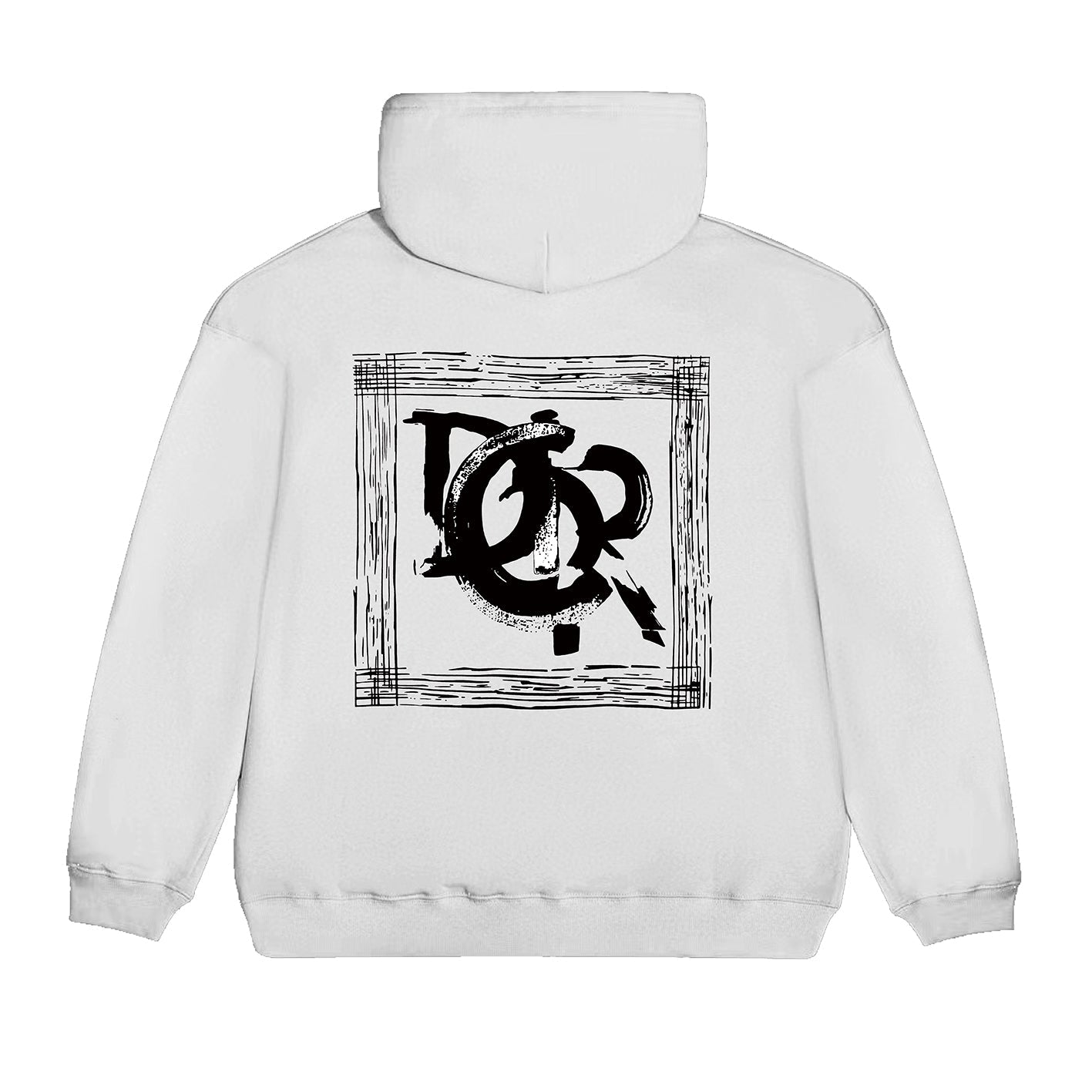 Square Blue Print Hoodie Square Blue Print Hoodie